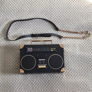 ALDO Black and Gold Boombox luxury crossbody adjustable bag Used with love.